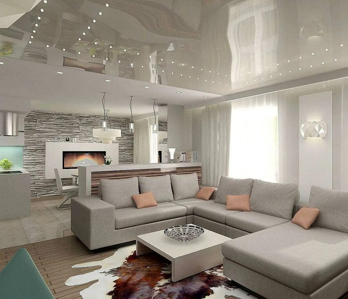 Дизайн студия потолки. Проекты квартир с интерьером. Кухня студия с гостиной. Двухуровневый потолок в кухне-гостиной. Интерьер студии кухня и гостиная.