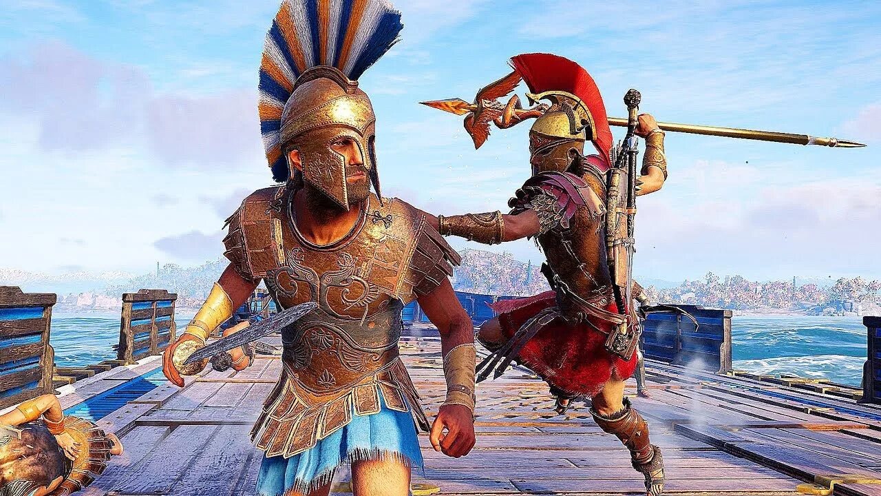 Assassin's Creed Odyssey King Leonidas 300 Spartans Fight (2018) - YouTube