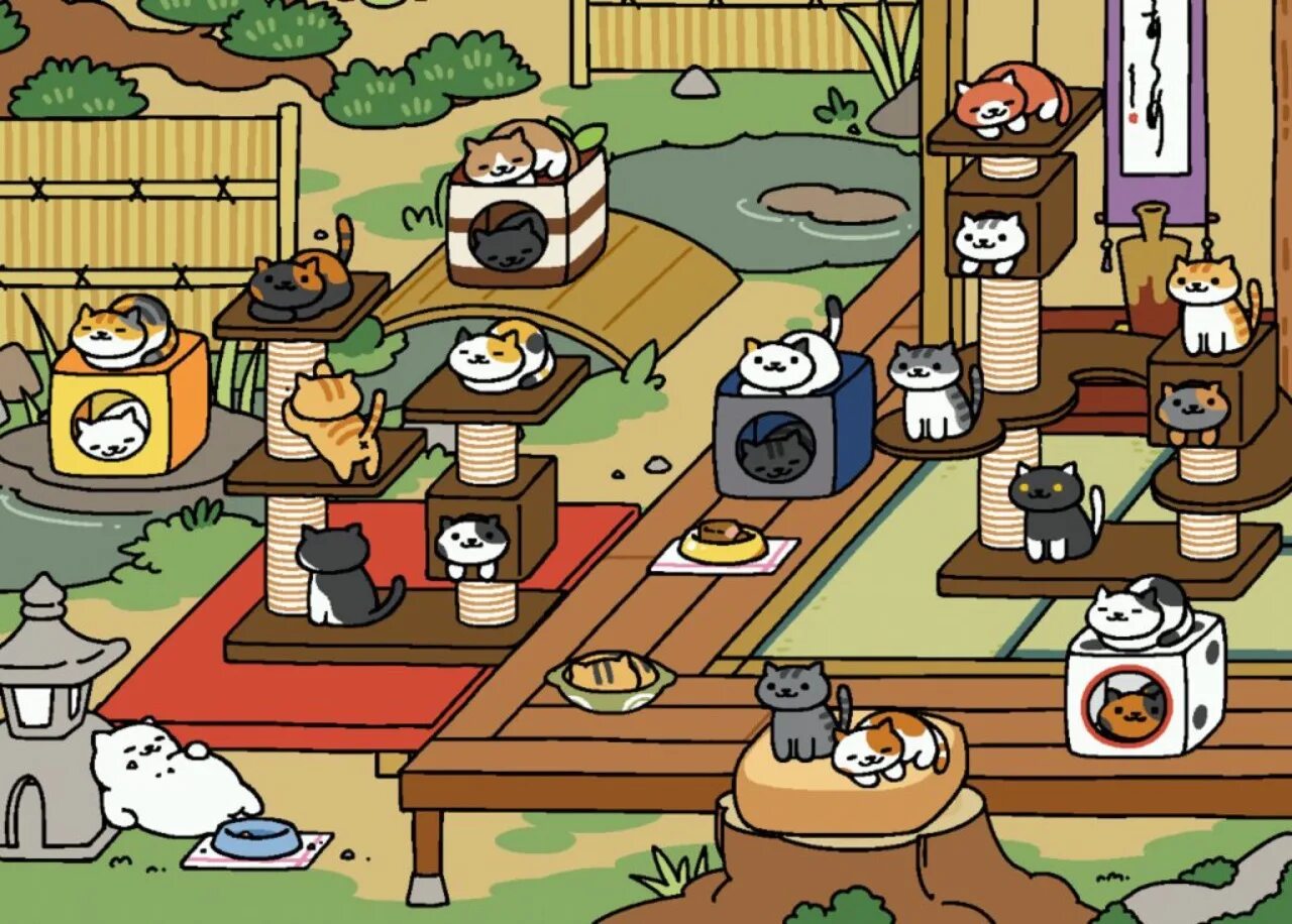 Неко Atsume. Neko Atsume Cats. Neko Atsume: Kitty Collector. Neko Atsume кот. Кот дом играть