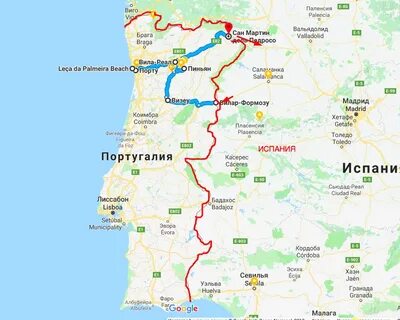 Португалия столица на карте