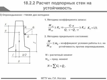 Расчет стенки