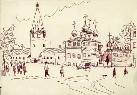 Рисуем старую москву