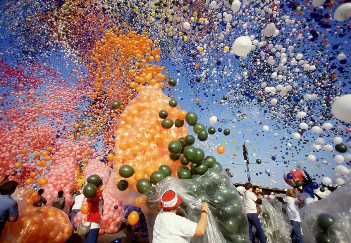 Миллион на шару. Balloonfest 1986. Рекорды с воздушными шарами. Фестиваль воздушных шаров в Кливленде в 1986. Рекорд с шариками.