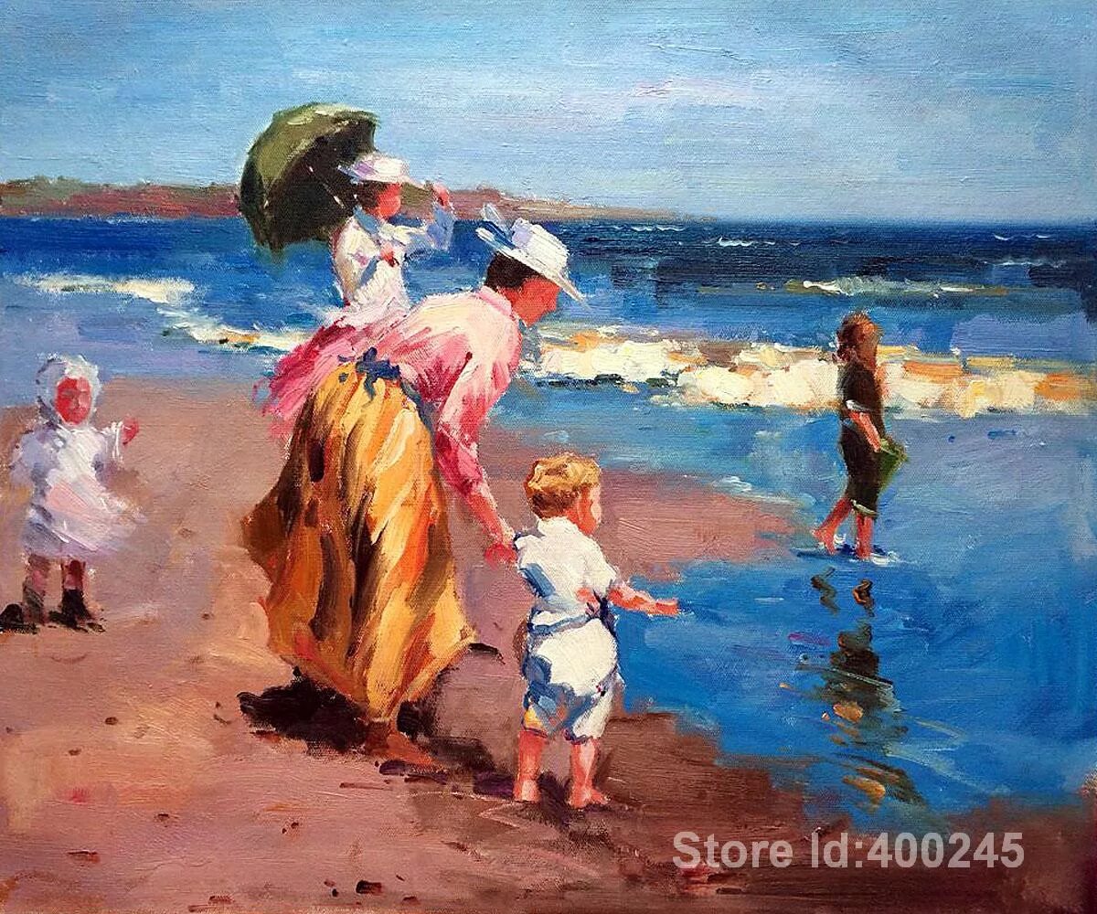 Painting off. Edward Henry Potthast картины. Живопись Эдварда Генри Поттаст. На пляже Эдуард Генри Потхаст. Картина Эдварда Генри Потхаст пляж.