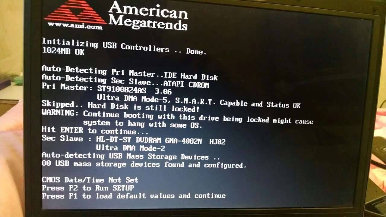 CMOS Date/time not Set. Press f2 to enter Setup. F1 to Run Setup f2 to continue. Press f1 to Run Setup Press f2 to continue.