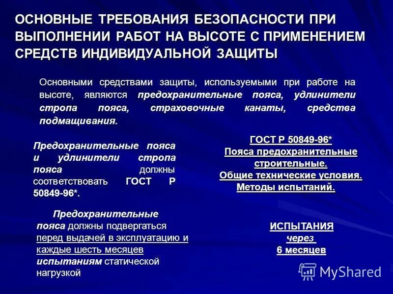 Требование предъявляемые к средствам защиты