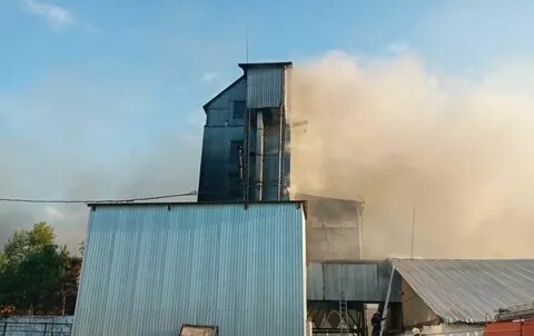 Пожар есильским элеватора