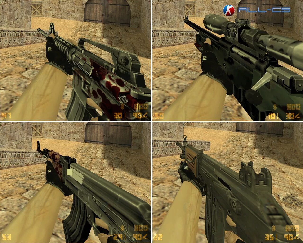 Counter strike guns. Counter Strike 1.6 оружие. Counter Strike 1.6 оружие m16. Оружие 5.1 в CS1.6. 4 2 Оружие в контр страйк.