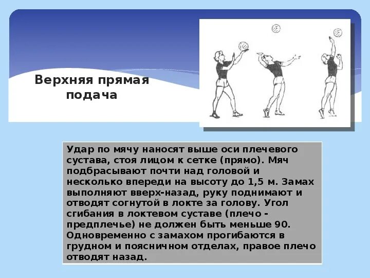 Техника выполнения нижней подачи мяча в волейболе. Верхняя прямая подача. Техника верхней прямой подачи. Прямая подача мяча в волейболе. Верхняя подача в волейболе.