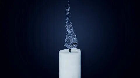 Свеча горит в воде