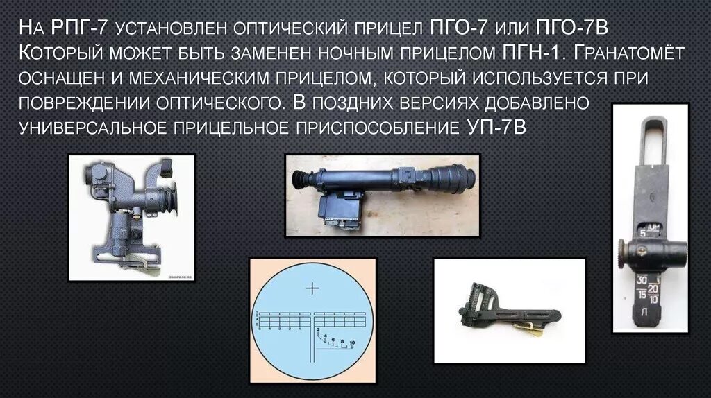 Прицельные приспособления РПГ 7. Прицел гранатомета РПГ-7 оптический. Механический прицел РПГ 7. Прицел ночного видения РПГ 7. Рпг 7 прицельная