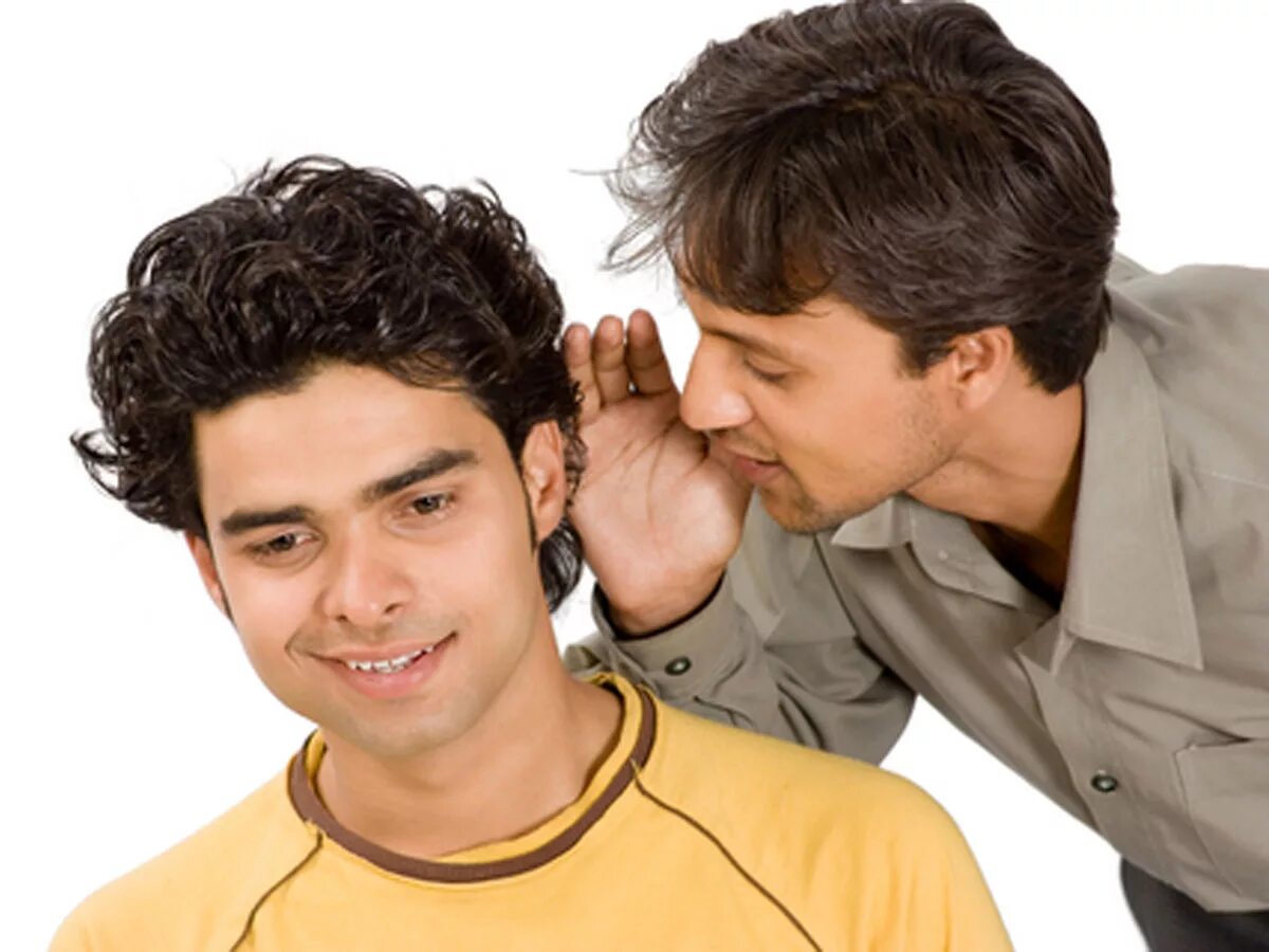 Man whispering