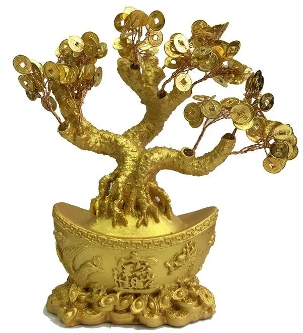 Восточные сувениры. Сувениры фен шуй. Золотое денежное дерево. Монетное дерево феншуй. Сувенир востока