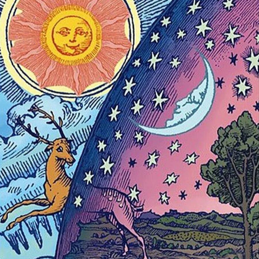 День и ночь встречаются. Солнце и Луна. День и ночь. Сказочные солнце и Луна. Луна иллюстрация.