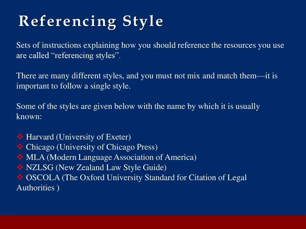 What is the referencing. What is the referencing