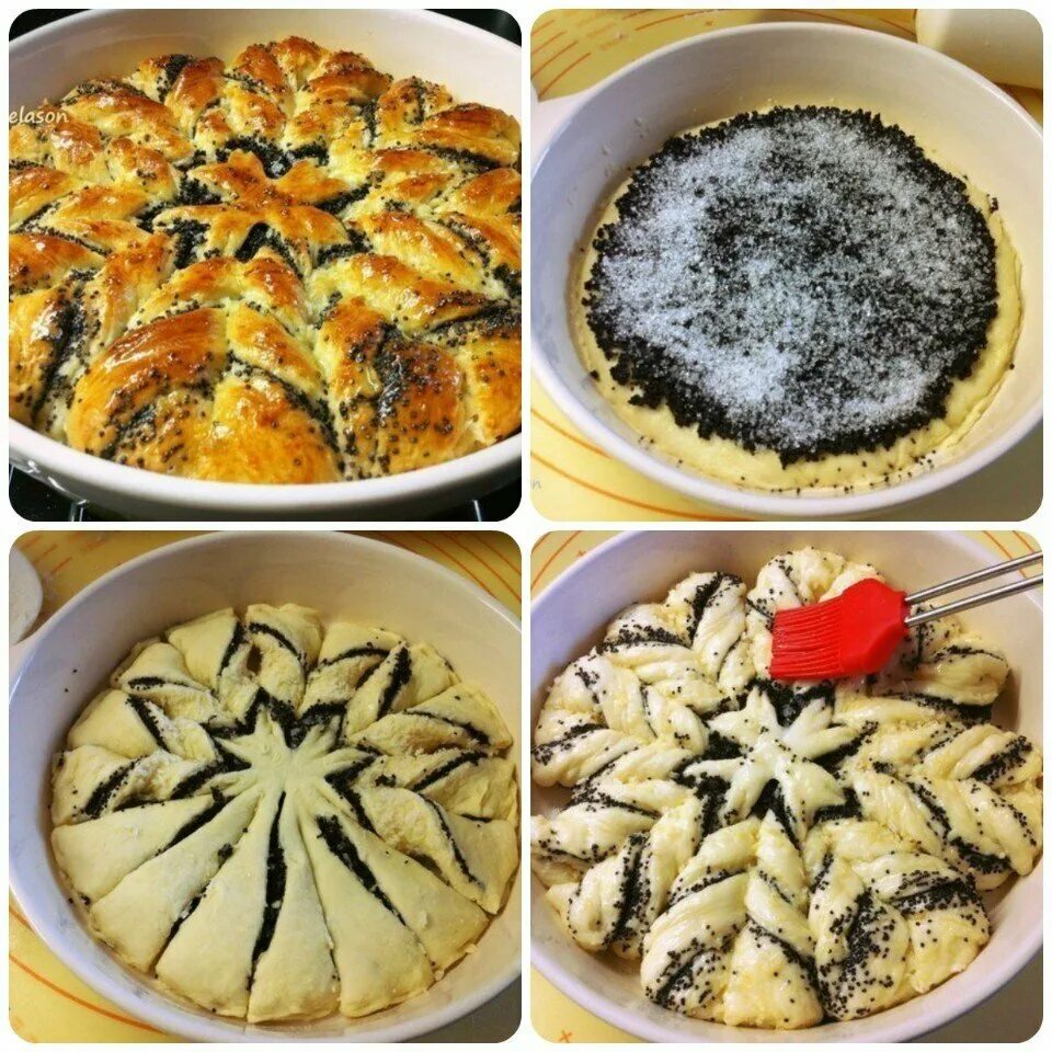 Пирог с маком из дрожжевого теста
