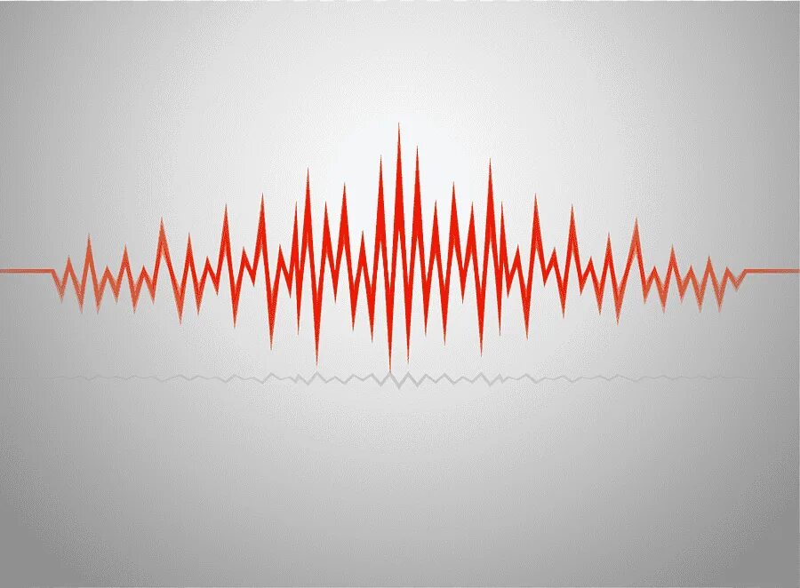 Пиликающие звуки. Звуковая волна. Звуковая дорожка. Звуковая волна на белом фоне. Музыкальная волна.
