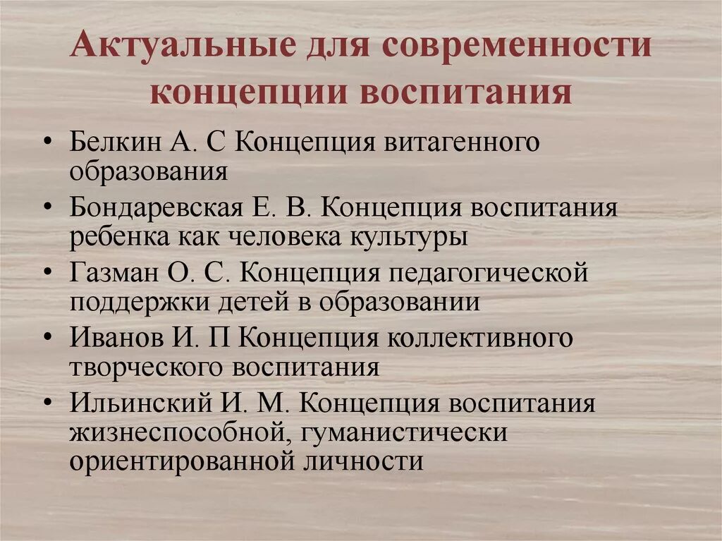 Теории воспитания личности. Концепции воспитания. Теории и концепции воспитания. Базовые концепции воспитания. Современные концепции воспитания.