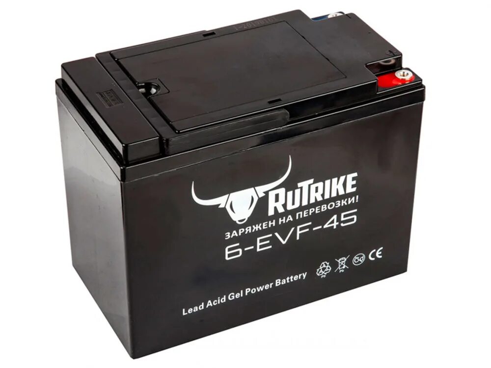 Тяговый гелевый аккумулятор rutrike 6-EVF-45 (12v45a/h c3). Аккумулятор 6-EVF-45. Аккумулятор тяговый rutrike 6-EVF-80 (12v80a/h c3). Гелевый аккумулятор 45ач.