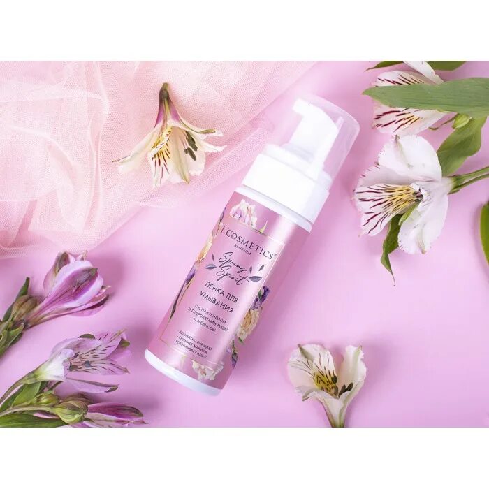 L cosmetics пенка. L cosmetics пенка для умывания. пенка для умывания розовая. l&#039;cosmetics пенка для умывания с д-пантенолом и гидролатами розы и мелиссы. пенка для умывания на основе гидролата розы для деликатного очищения.