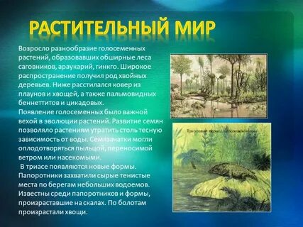 Для мезозойской эры характерно