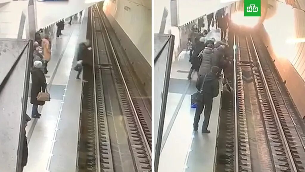 Переехало метро. Платформа станции метро Петровско-Разумовская. Человек упал на рельсы в метро.