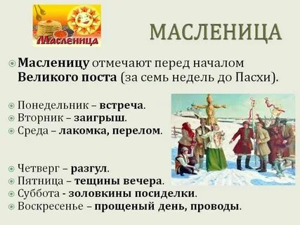 Масленица сообщение о празднике кратко