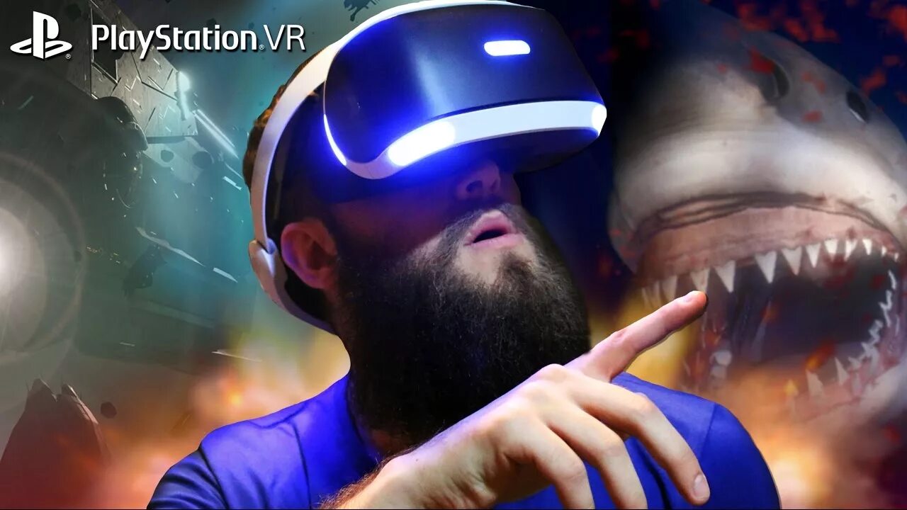 Лучший vr 2024. VR Worlds ps4. Игры PS VR VR World. Sony PLAYSTATION VR человек. Опасное погружение VR ps4.