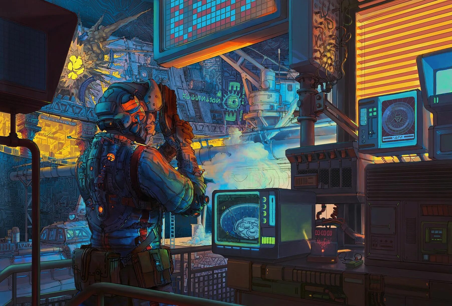 Sci fi gaming. Киберпанк 2077 лаборатория. Sci Fi киберпанк. Ретро Sci Fi Cyberpunk.