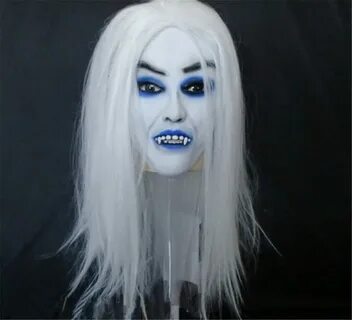 Amazon.com: Máscara de fantasma de mueca de terror complicado, zombi aterrador d