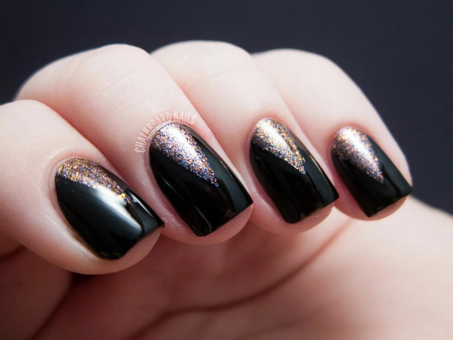 Holographic Watermarble! Acrylic nail designs glitter, Trendy nails, Rocker nail