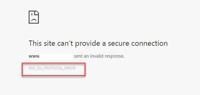 Unable to ssl connection. Err_SSL_Protocol_Error. Err_address_unreachable. SSL Error. SSL_connection_Error Chrome.