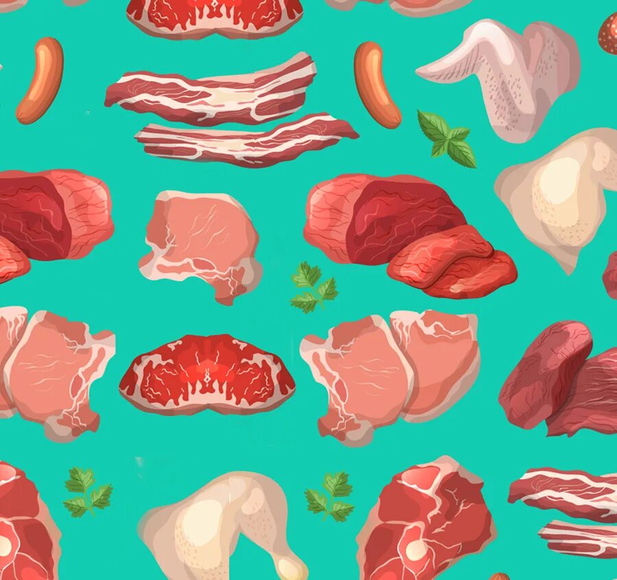 Может быть аллергия на мясо. Может быть аллергия на мясо