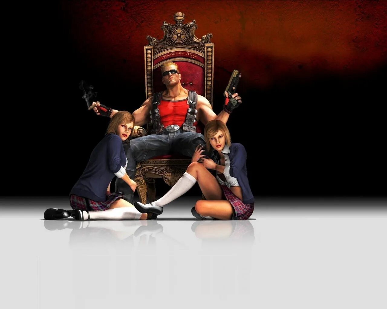 Девушка сидит на троне. Duke nukem forever. дюк нюкем форевер 2001 года. duke nukem forever девушки. duke nukem на троне.