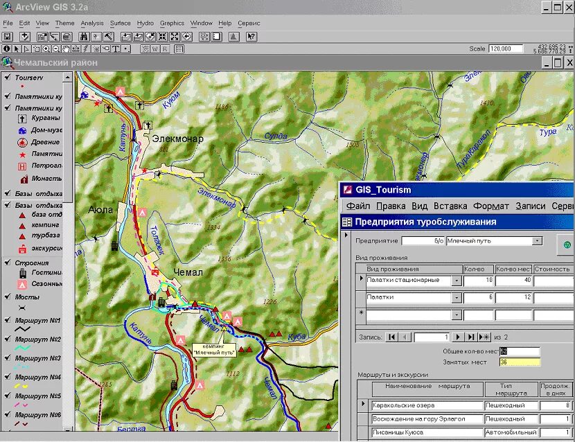 Геоинформационные системы в туризме. Карта Чемальского района. Использование ГИС В туризме. Туристические карты ГИС.