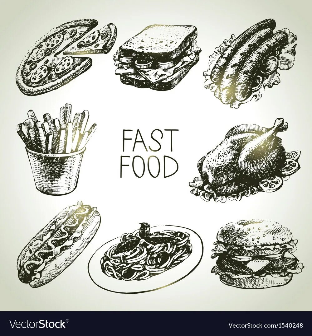 Графический рисунок для фаст фуда иллюстратор. Индекс еды рисунок-эскизы. Fast food hand drawn. Куки бро