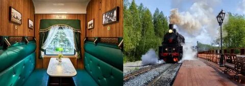 Ретропоезд в рускеалу из спб