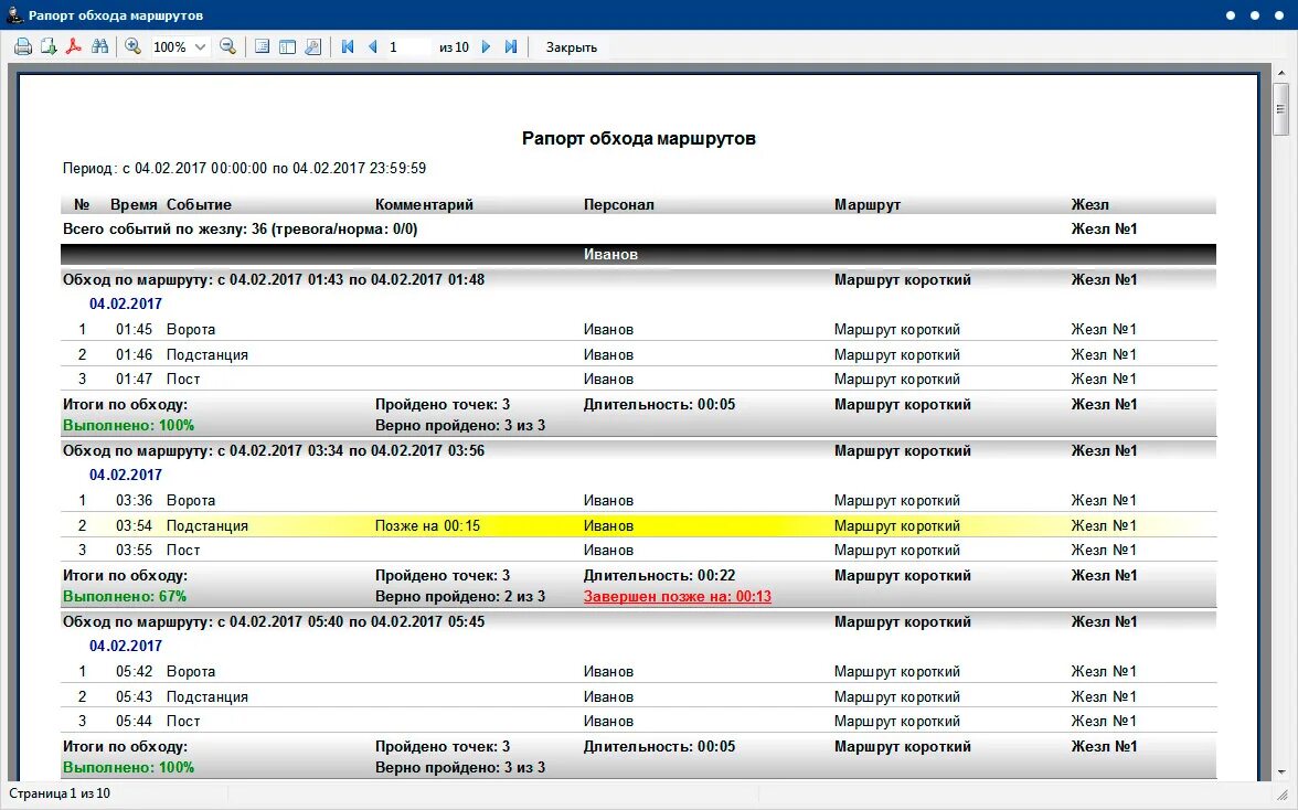 Обход результата запроса. Touchpen коммандер версии 3.2.02.