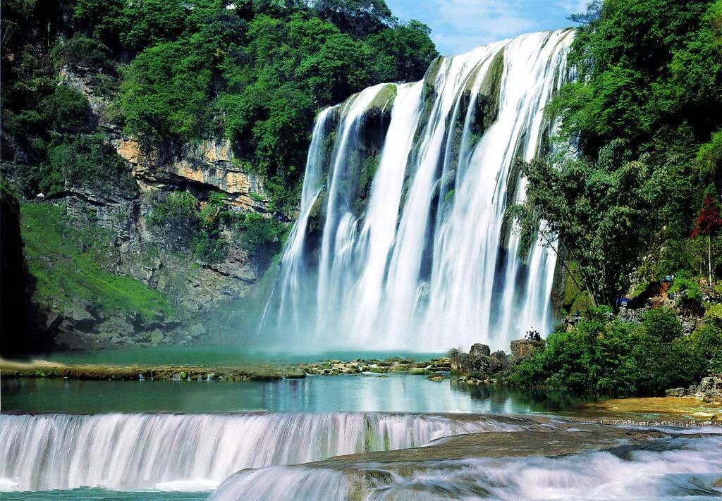 Туризм водопады. Хуангошу. Huangguoshu Waterfall. Красивые водопады.