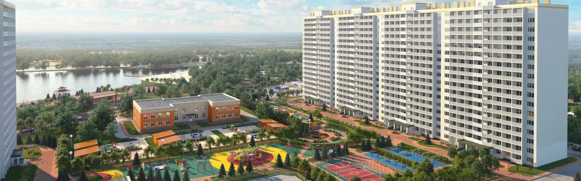 У озера на границе Новосибирска в 2019 году достроили второй дом жилмассива "Рад