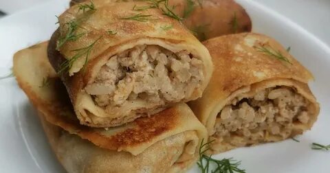 Блины с фаршем рецепт с пошаговым