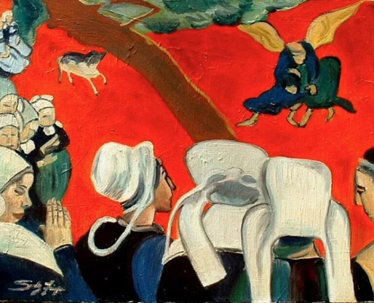 поль гоген видение. поль гоген видение после проповеди. поль гоген видение после проповеди или борьба иакова с ангелом 1888. поль гоген видение после проповеди или борьба иакова с ангелом 1888. поль гоген видение желтый христос»).