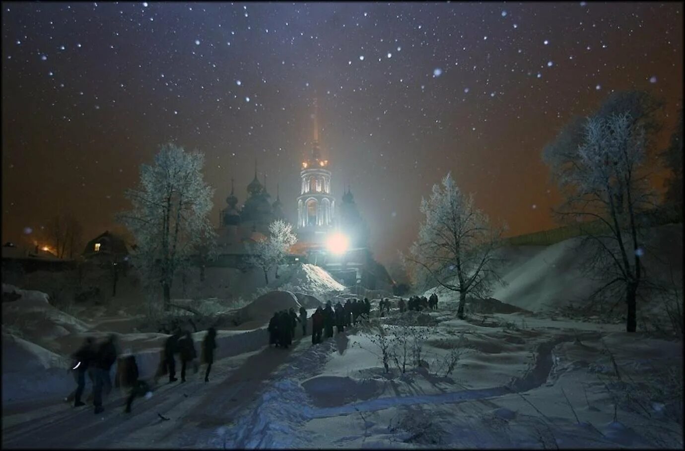 Зимняя ночь. Зимний вечер. Морозный вечер. Зимний вечер в деревне.