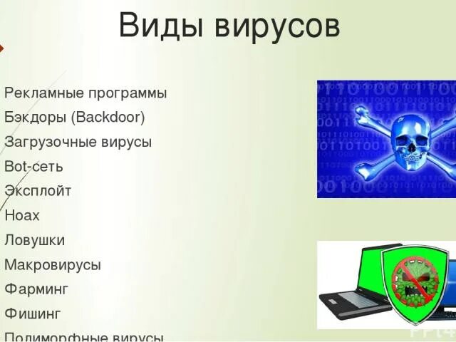 Описание скрипт вирусов. Виды компьютерных вирусов. загрузочные вирусы. рекламные программы вирусы. скриптовые вирусы макровирусы.