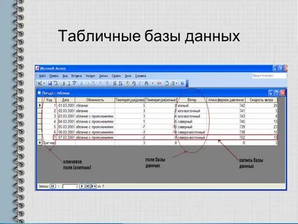 Таблицы данных конспект