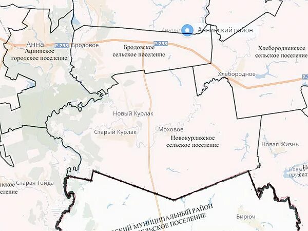 Сайт аннинского района воронежской области. Карта Аннинского района Воронежской. Карта Аннинского района Воронежской области. Новокурлакское сельское поселение. Мосоловское поселение Воронежской области.