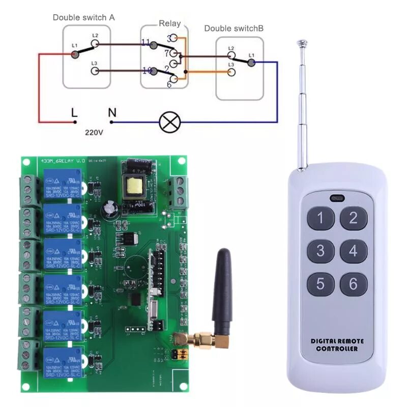 Пульт 6 каналов. Релейный модуль RF 2 канальный с пультом. 12 Канальный релейный модуль с пультом. Радиомодуль дистанционного управления 5 Pin. 6 Канальный релейный модуль AC 240.