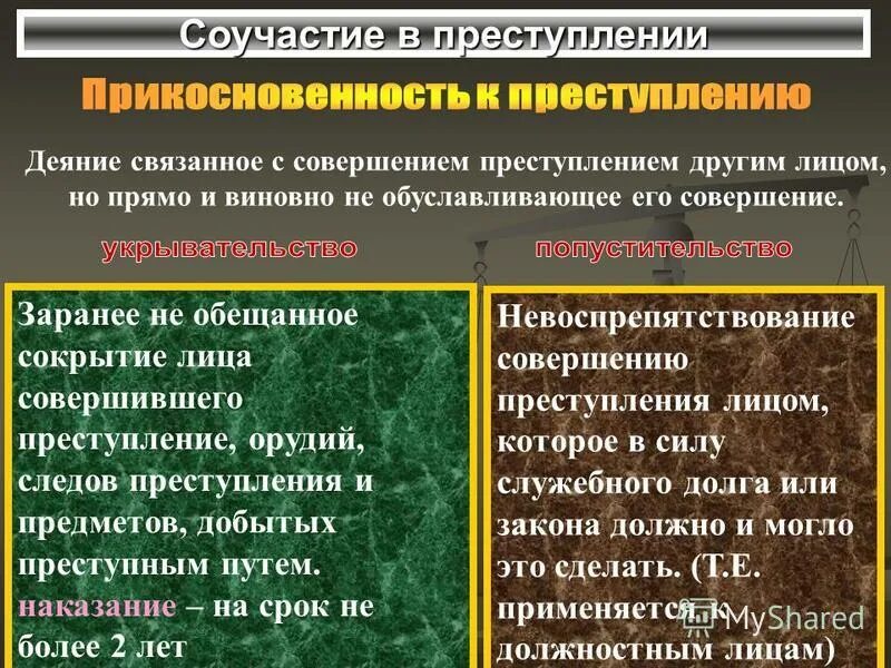 Заранее не обещанное укрывательство преступлений. Прикосновенность к преступлению понятие. Соучастие и прикосновенность к преступлению. Соучастие в преступлении прикосновенность к преступлению.