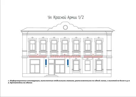 Размещение вывески на фасаде многоквартирного дома