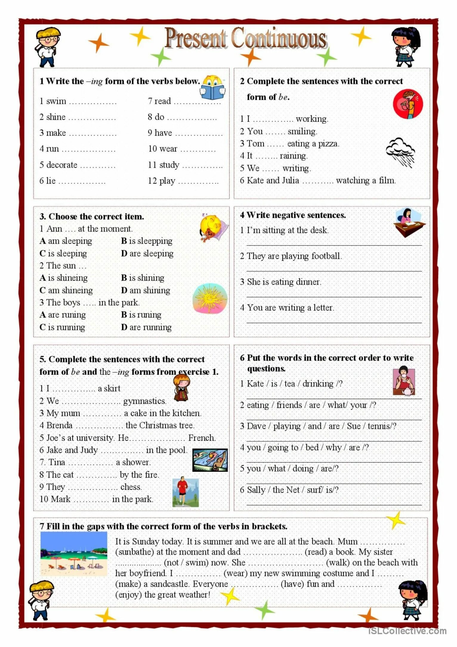 Present Continuous упражнения Worksheets. Present Continuous тест. Present Continuous ESL. Present Continuous воркшит. Present continuous worksheets 3